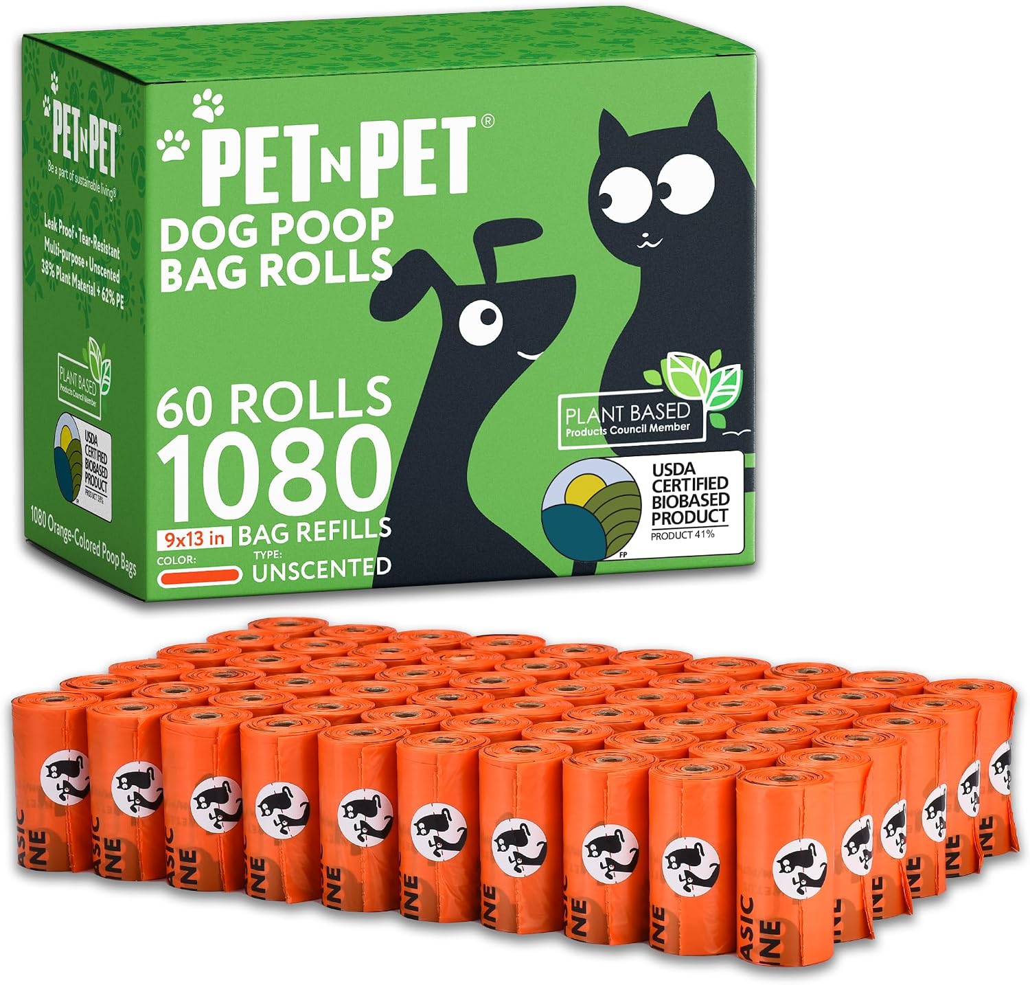 Detalle de PET N PET 1080 Count 9x13 Dog Poop Bags