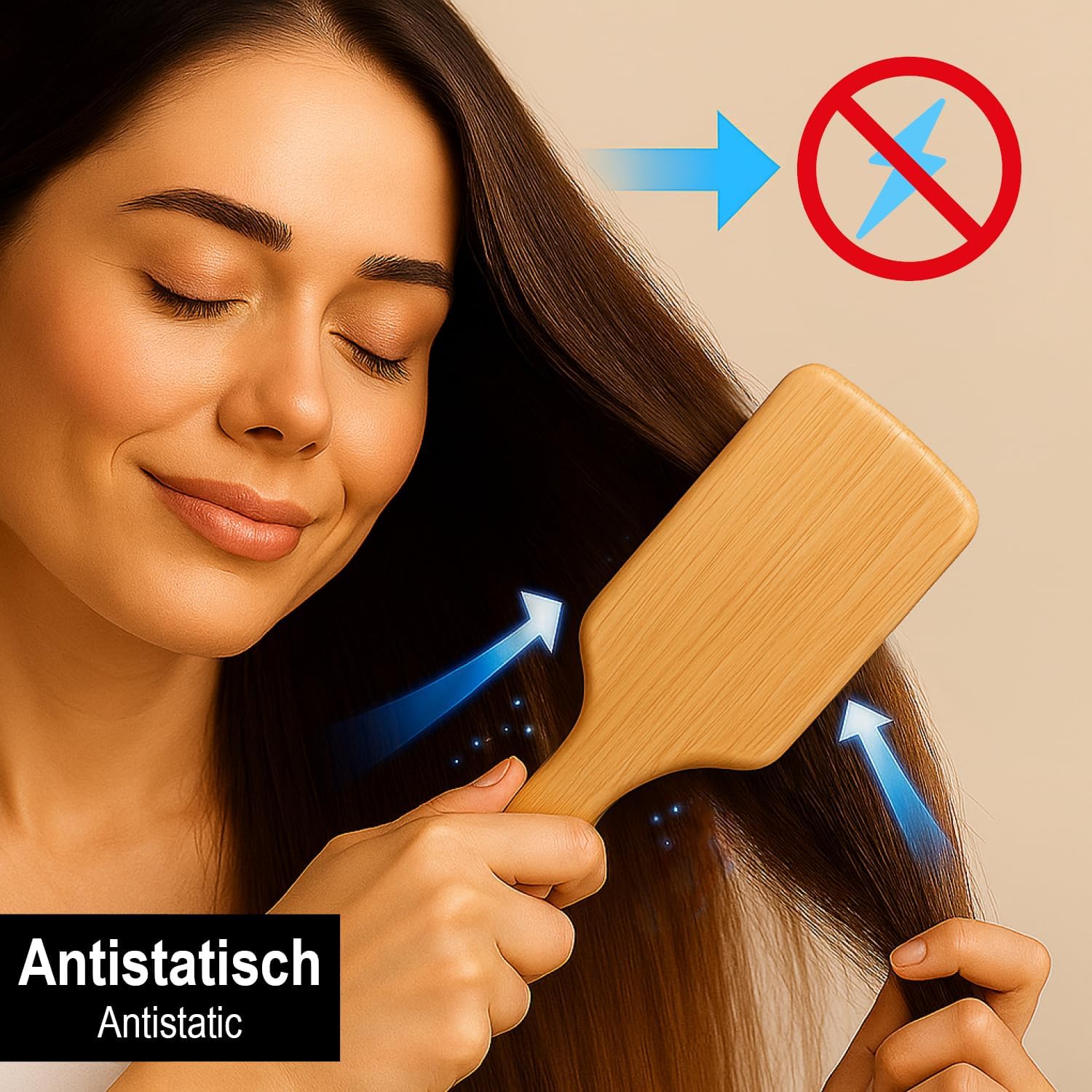 Thumbnail 2 de Wilhelm Sell Set da 2 spazzole in bambù con setole naturali – Spazzole ecologiche per capelli sani
