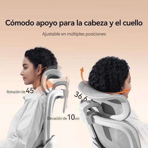Thumbnail 5 de Silla de Oficina ergonómica SIHOO B100: soporte lumbar dinámico, malla transpirable y reposabrazos abatibles