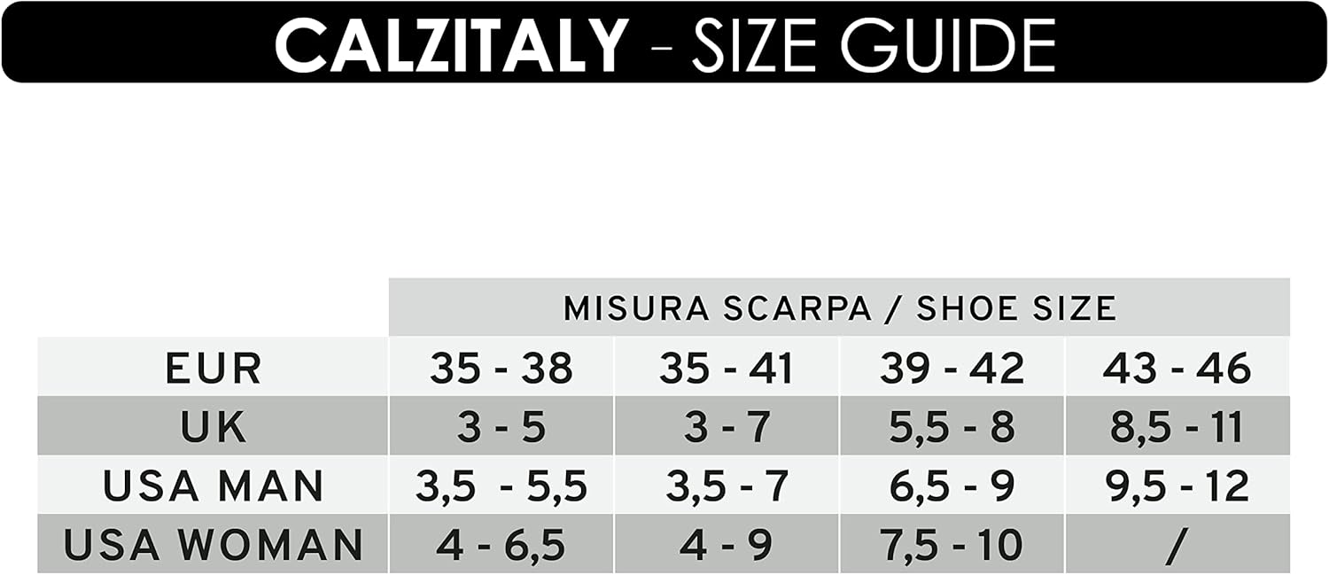 Thumbnail 5 de CALZITALY Pack de 2–4 paires: Chaussettes sport unisexes en coton, MADE IN ITALY
