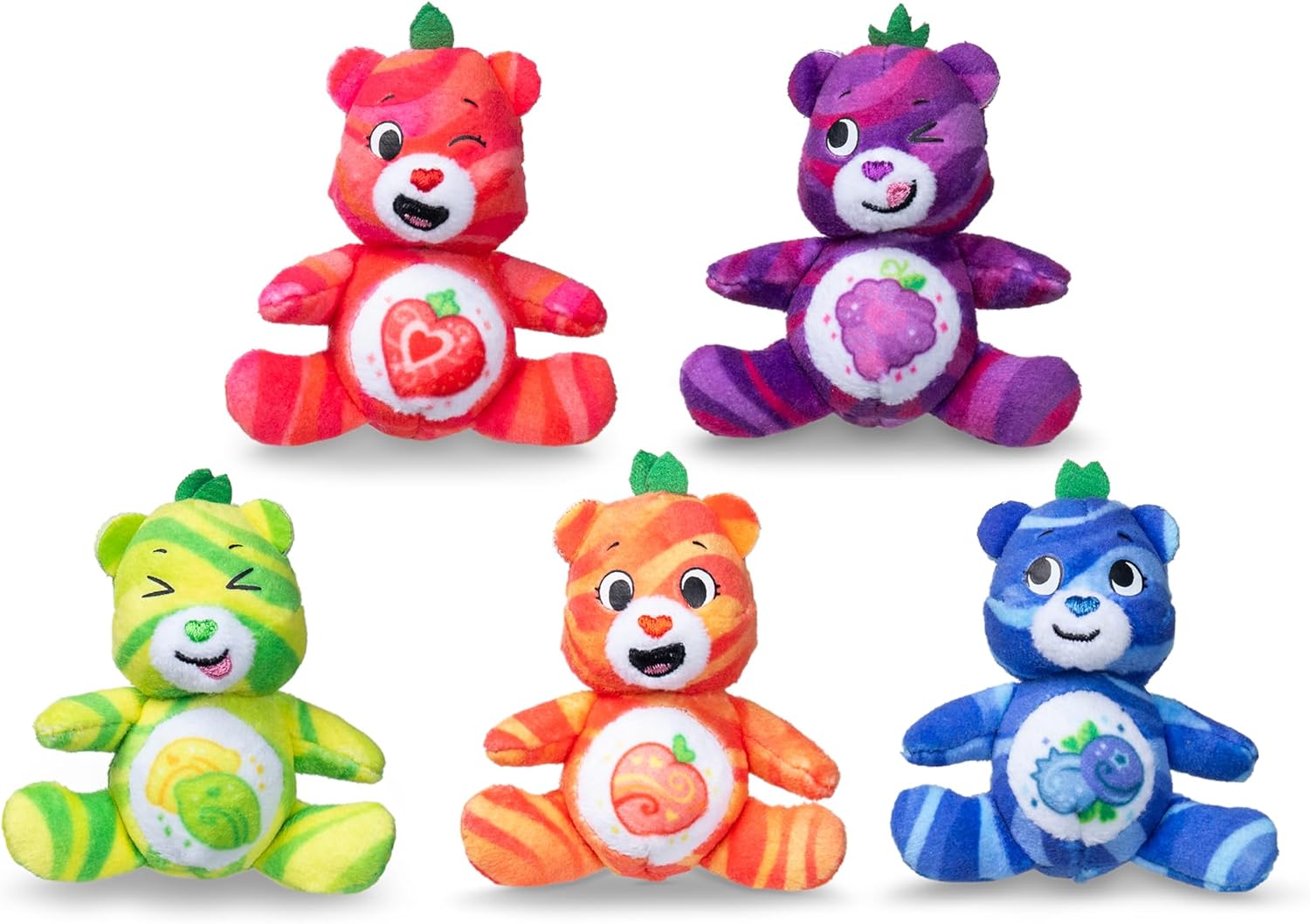 Detalle 2 de Basic Fun Micro Teenies Fruit Friends 5-Pack (3-inch) plush gift set