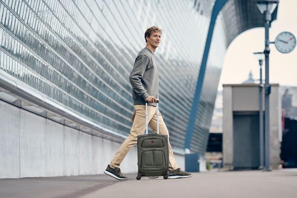Detalle 2 de WENGER Sion Trolley in Tessuto Espandibile: versatilità svizzera per viaggi ortevoli