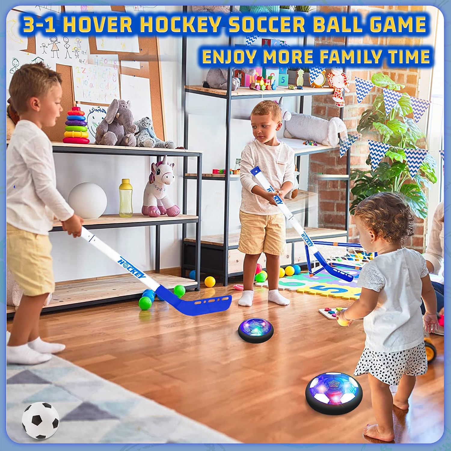 Thumbnail 3 de SUNNOW Pallone Calcio Fluttuante 3-in-1 Rechargeable: set giardino/inside per bambini 4–12 anni