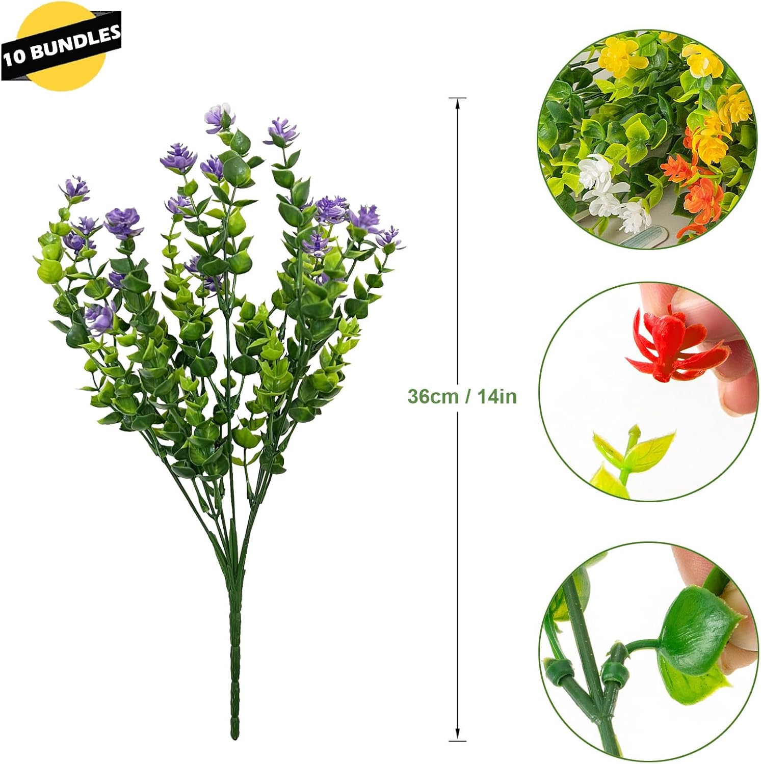 Detalle 2 de AIOR bouquets fleurs artificielles UV 10