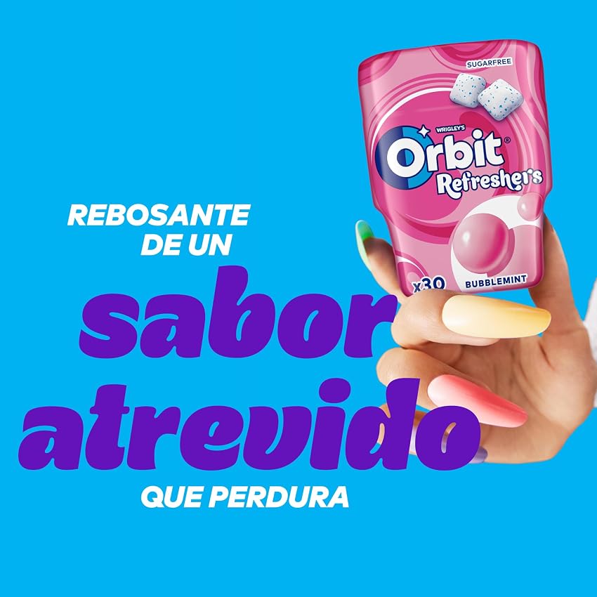 Detalle de Orbit Refreshers Bubblemint Chicles Sin Azúcar 🍬