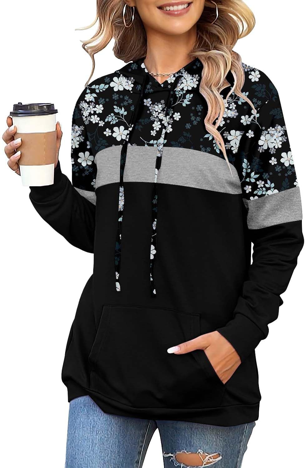 Detalle de KISSMODA Hoodies for Women Leopard Print Pullover