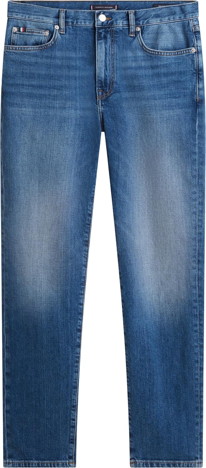 Detalle 2 de Tommy Hilfiger Men's Slim Straight Denton Jeans in Cobalt Blue