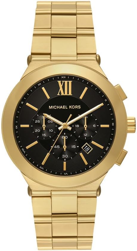 Detalle de Michael Kors Billie Watch for Men: Quartz Chronograph in Gold-Tone Stainless Steel