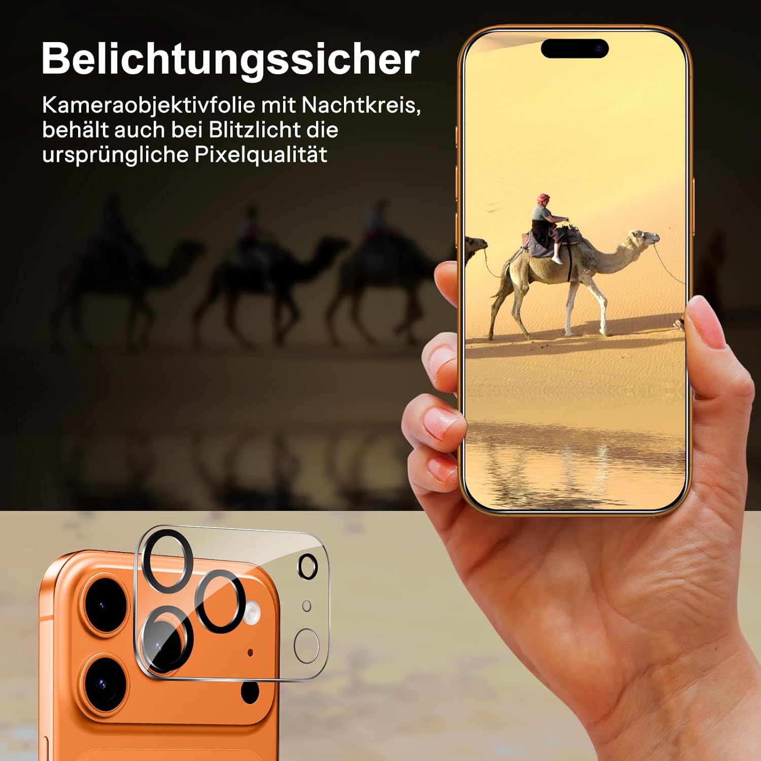 Detalle de SPARIN Panzer Schutz Glas für iPhone 17 Pro Max – 3er-Set inklusive Montagerahmen, Kamera- und Displayschutz