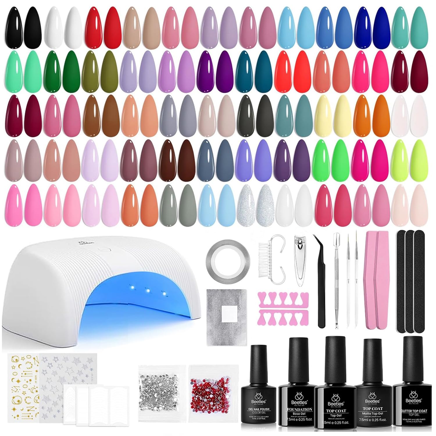 Detalle de Beetles Gel Nail Kit 80pcs ๐