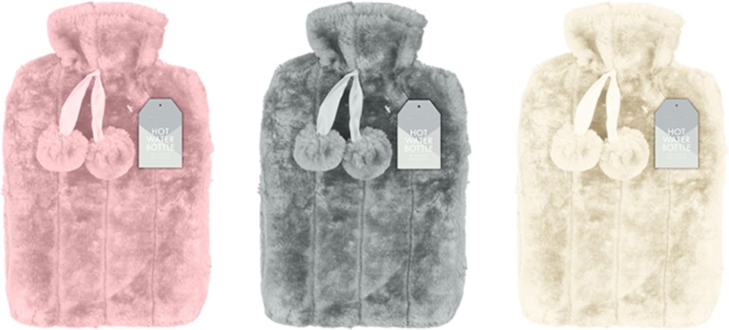 Detalle 2 de AKEDE Luxury Hot Water Bottle 1L with Faux Fur Cover