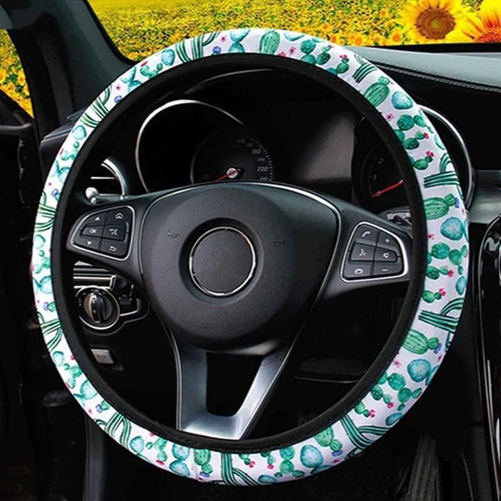 Detalle 2 de Mayco Bell 2018 Automotive Women Embroidery Steering Wheel Cover – Yellow Butterfly