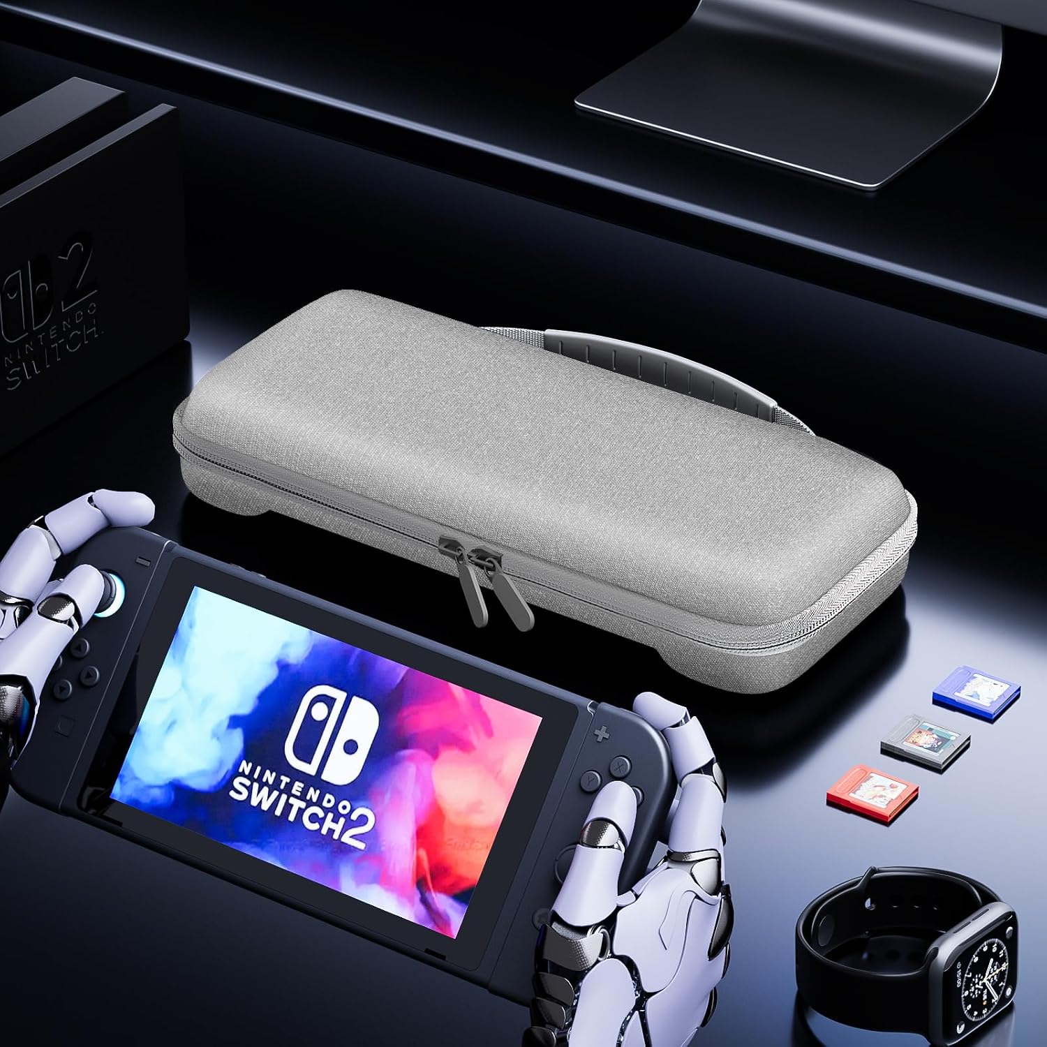 Thumbnail 6 de ProCase Carrying Case for Nintendo Switch 2 (2025) with 24 Game Card Slots, Hard Portable Travel Case Storage Bag Protective Pouch for 2025 Nintendo Switch 2 Console & Accessories -Grey
ProCase Carrying Case for Nintendo Switch 2 (2025)…