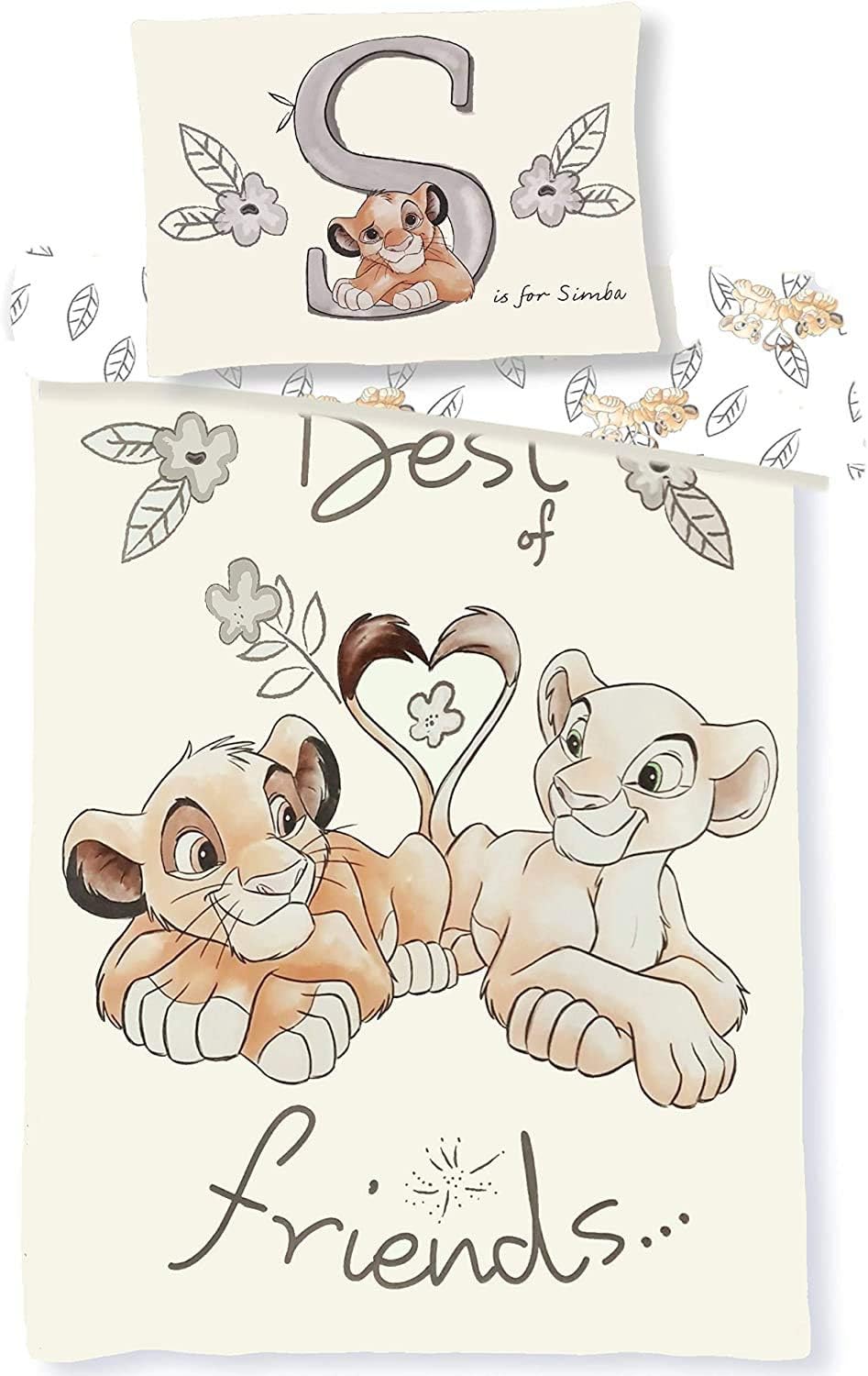 Detalle de Disney 230 The Lion King Simba & Nala Baby Bedding Set, 100% Cotton
