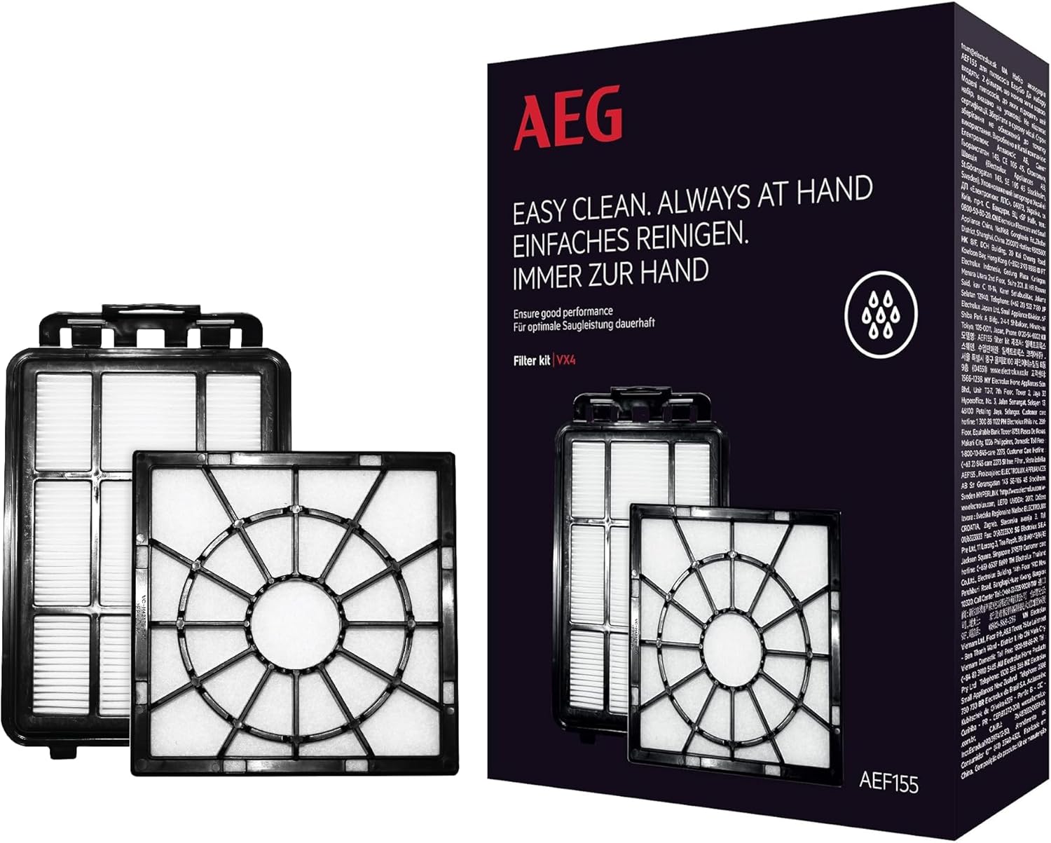 Detalle de Kit de filtre AEG AEF155 pour aspirateurs VX4