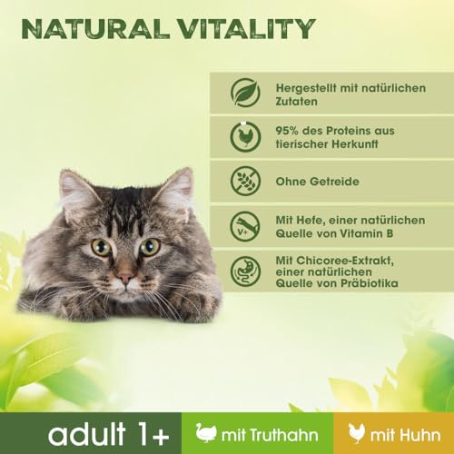Detalle de PERFECT FIT Adult 1+ Premium Katzennassfutter ohne Getreide mit Huhn und Truthahn