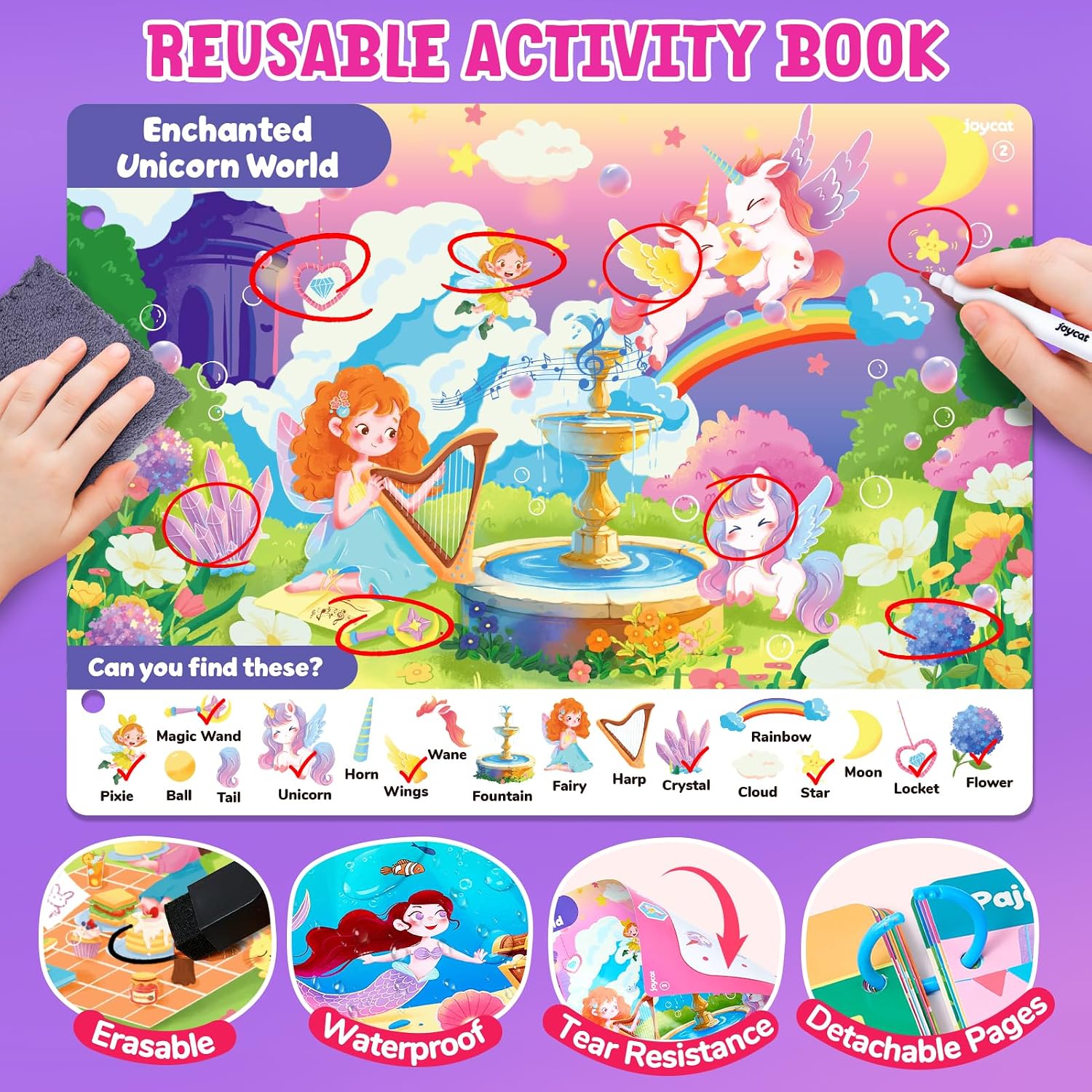 Thumbnail 1 de JoyCat Seek & Find Game Book for Ages 3-5