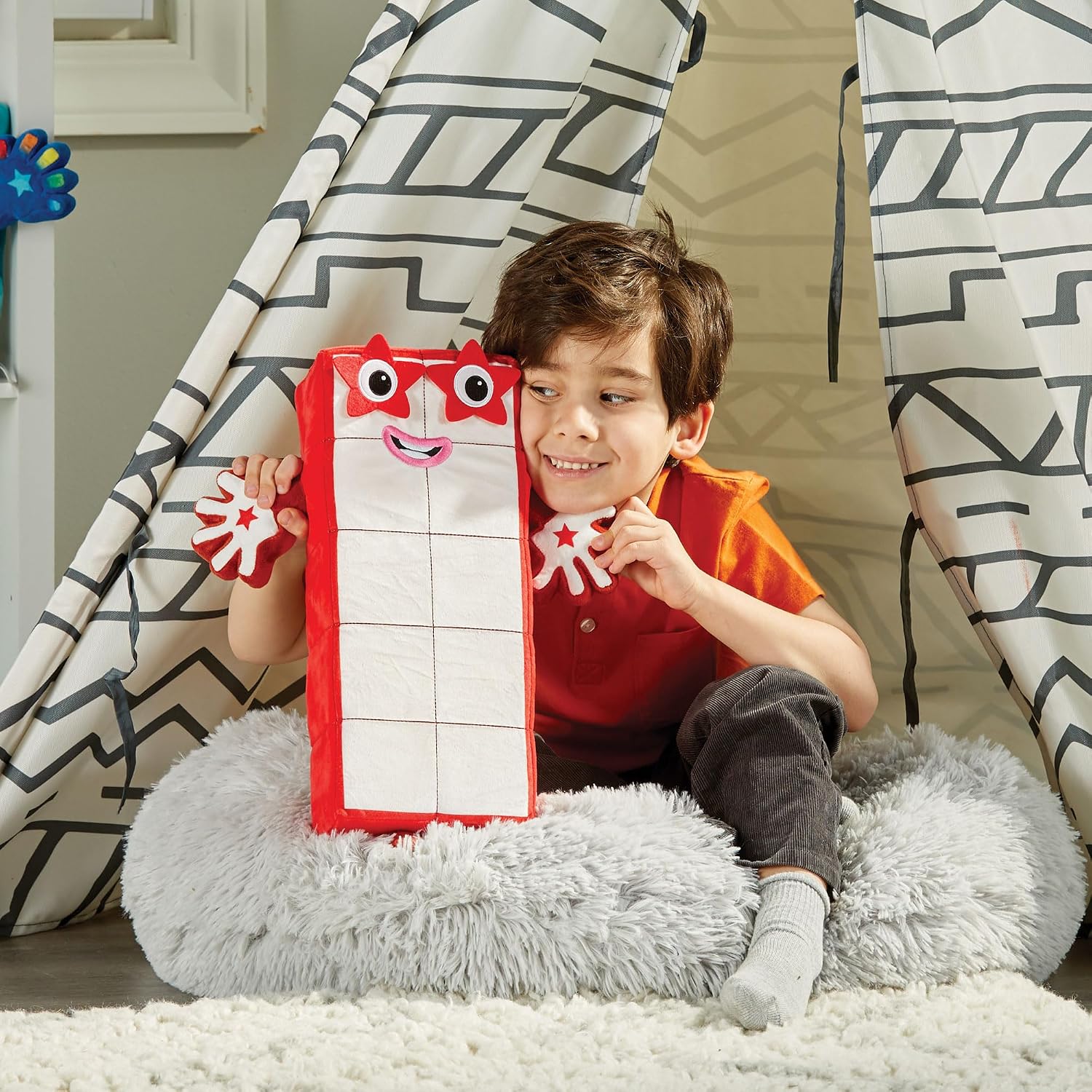 Detalle 1 de Learning Resources Numberblocks HM96943-UK knuffelpop Tien, 42 cm pluche