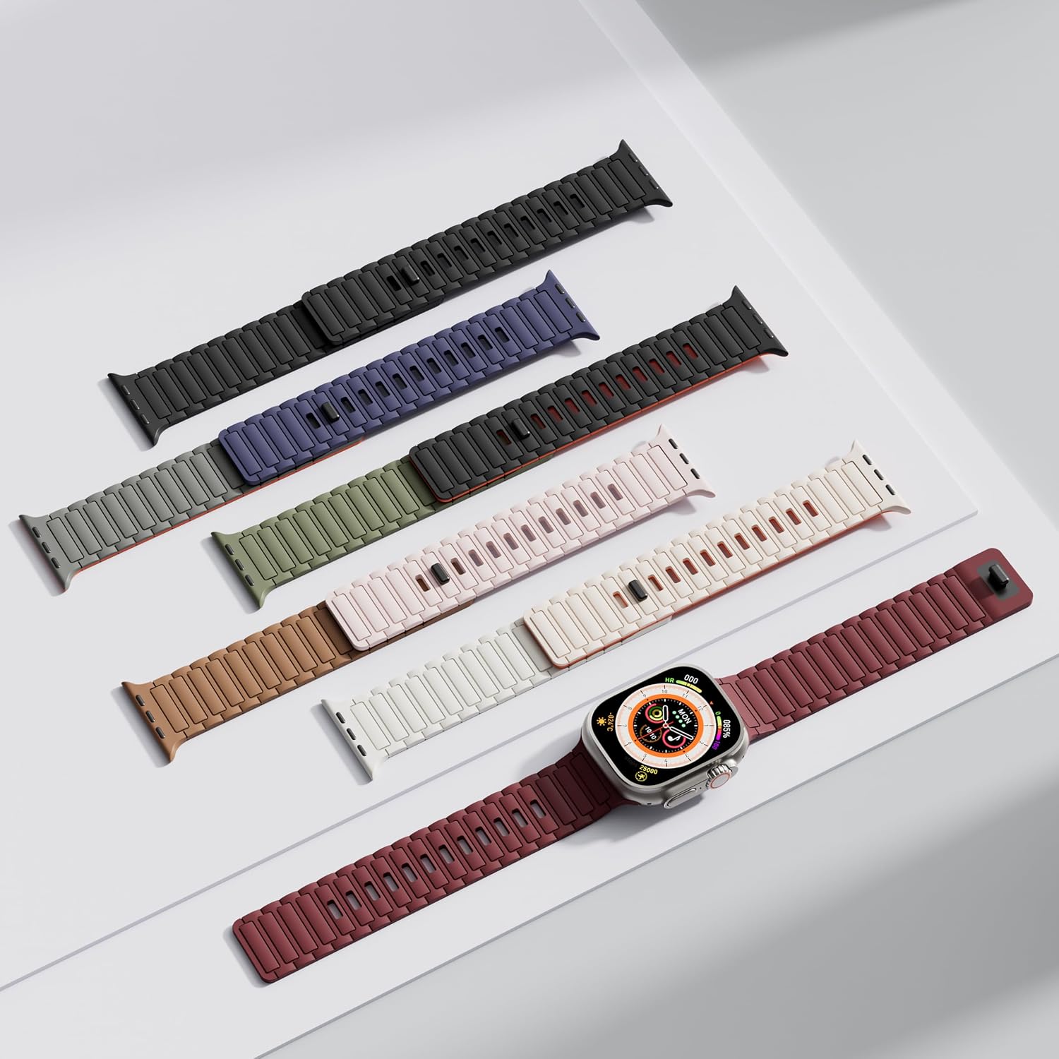 Thumbnail 2 de Magnetic Silicone Strap for Apple Watch (40–49mm): Dual Magnetic Clasp Sport Band