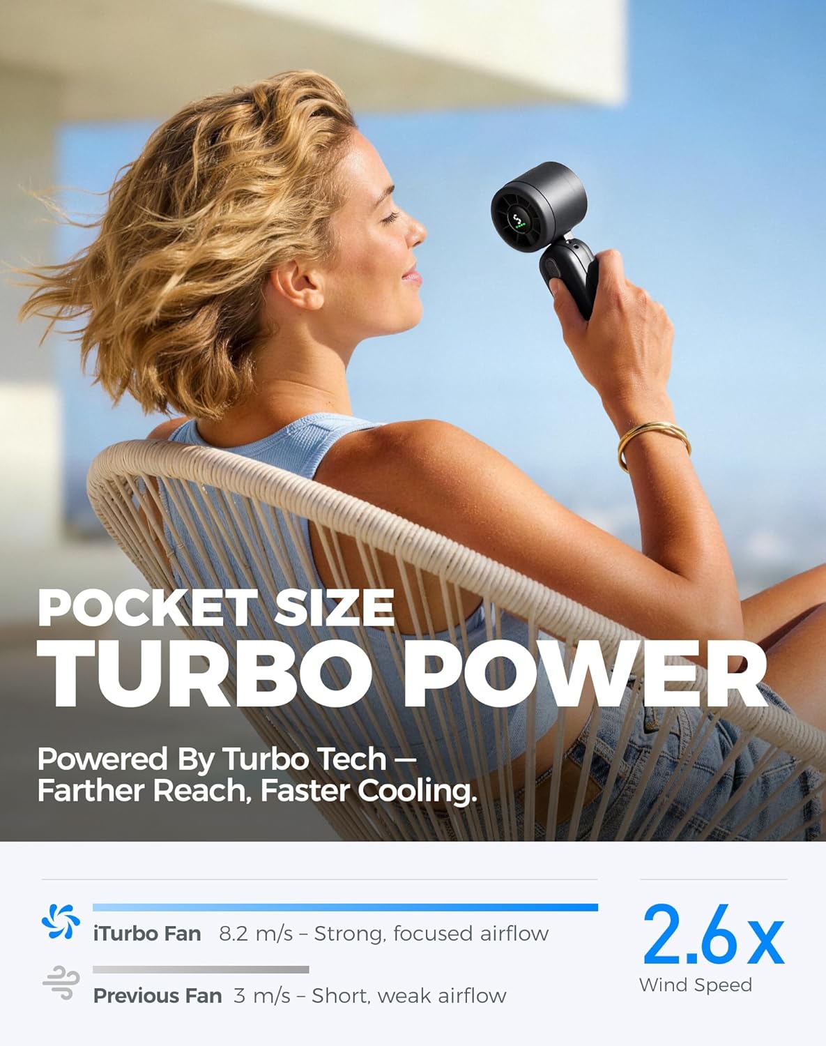 Detalle 2 de Diveblues iTurbo Portable Handheld Turbo Fan