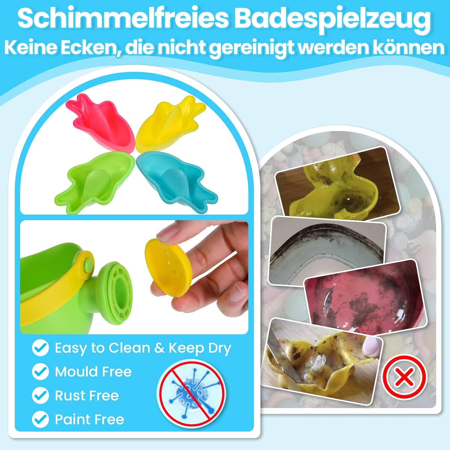 Detalle 2 de Badespielzeug 10 Stück 1–4 Jahre