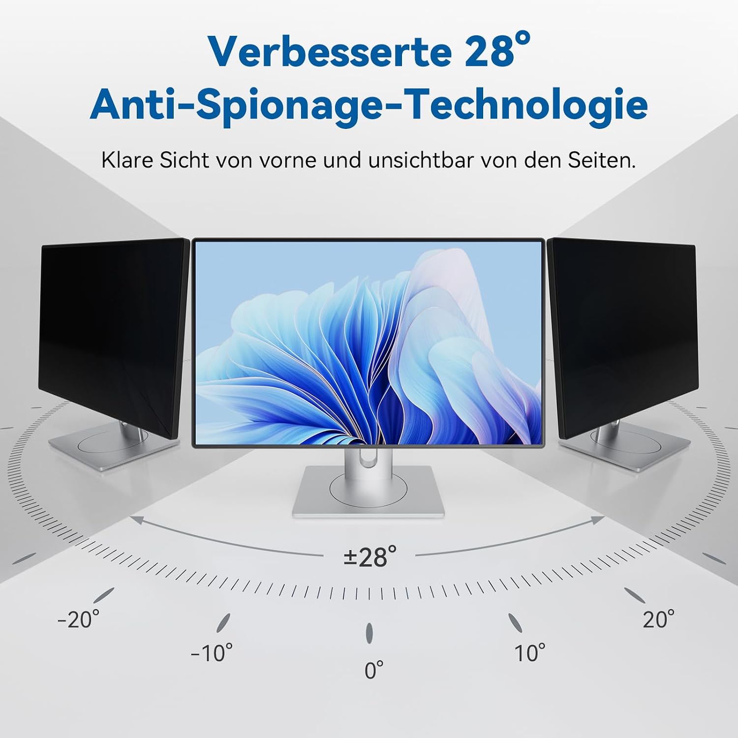 Thumbnail 1 de IPROKKO 23,8 Zoll Sichtschutzfolie für 16:9 Monitor – Datenschutz, Anti‑Blau-Licht, Blickschutz