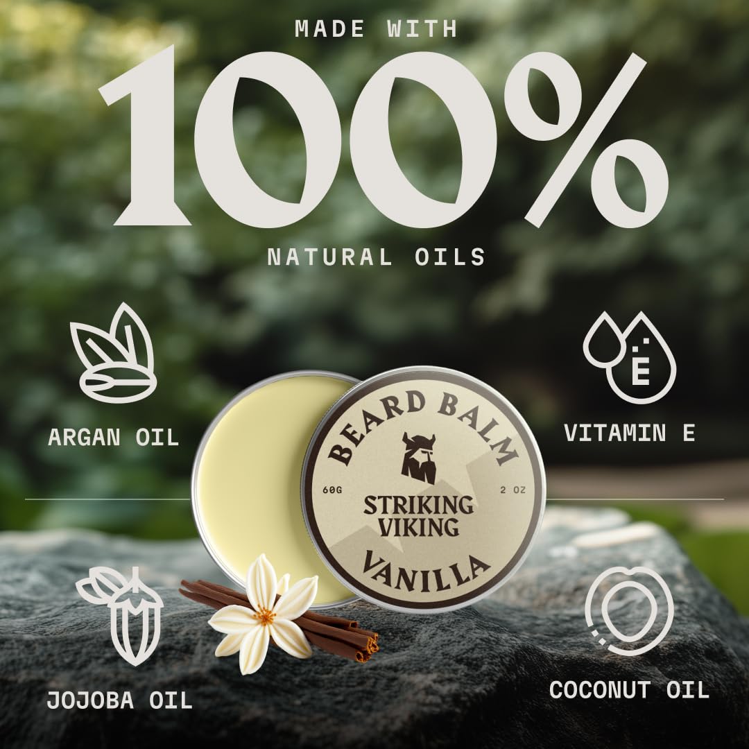 Thumbnail 1 de Striking Viking Beard Balm for Men – Vanilla Scent, 2 oz