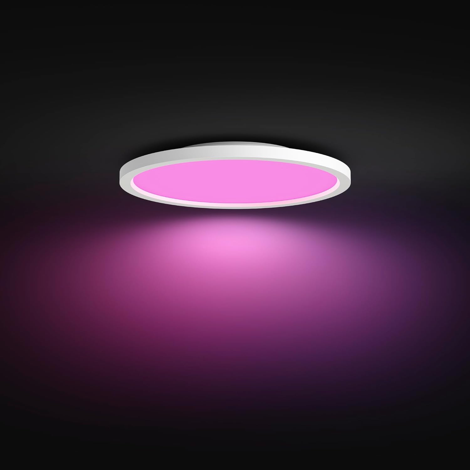 Thumbnail 1 de Philips Hue Devote Smart LED Panel Light (Round 30cm) – White Frame, 2 Pack