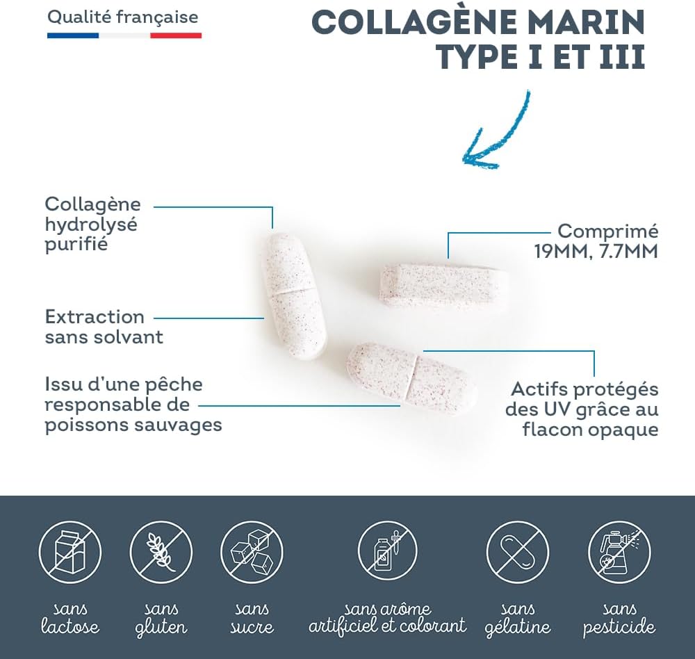 Thumbnail 4 de Collagène Marin Type 1&3 1000 mg | Vitavea — 180 comprimés, fabrication française