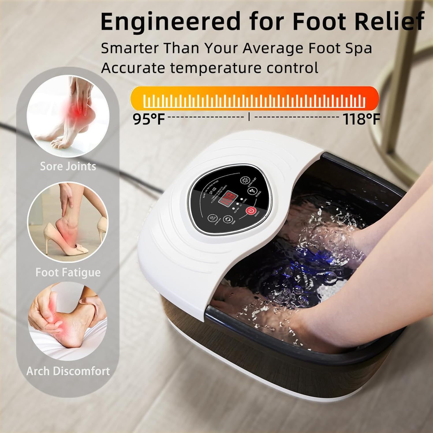 Thumbnail 3 de closewave Foot Spa Bath Massager with Heat and Bubbles 🛀