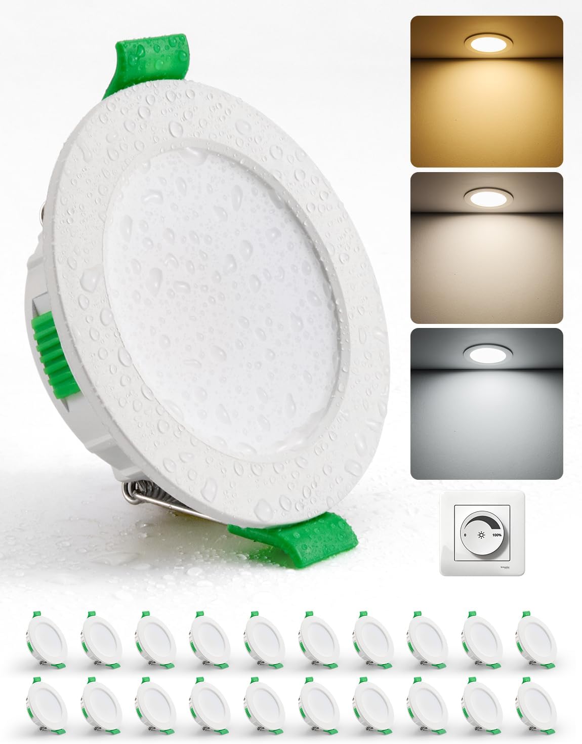 Detalle de HOMEOW LED Einbaustrahler 4 W IP44