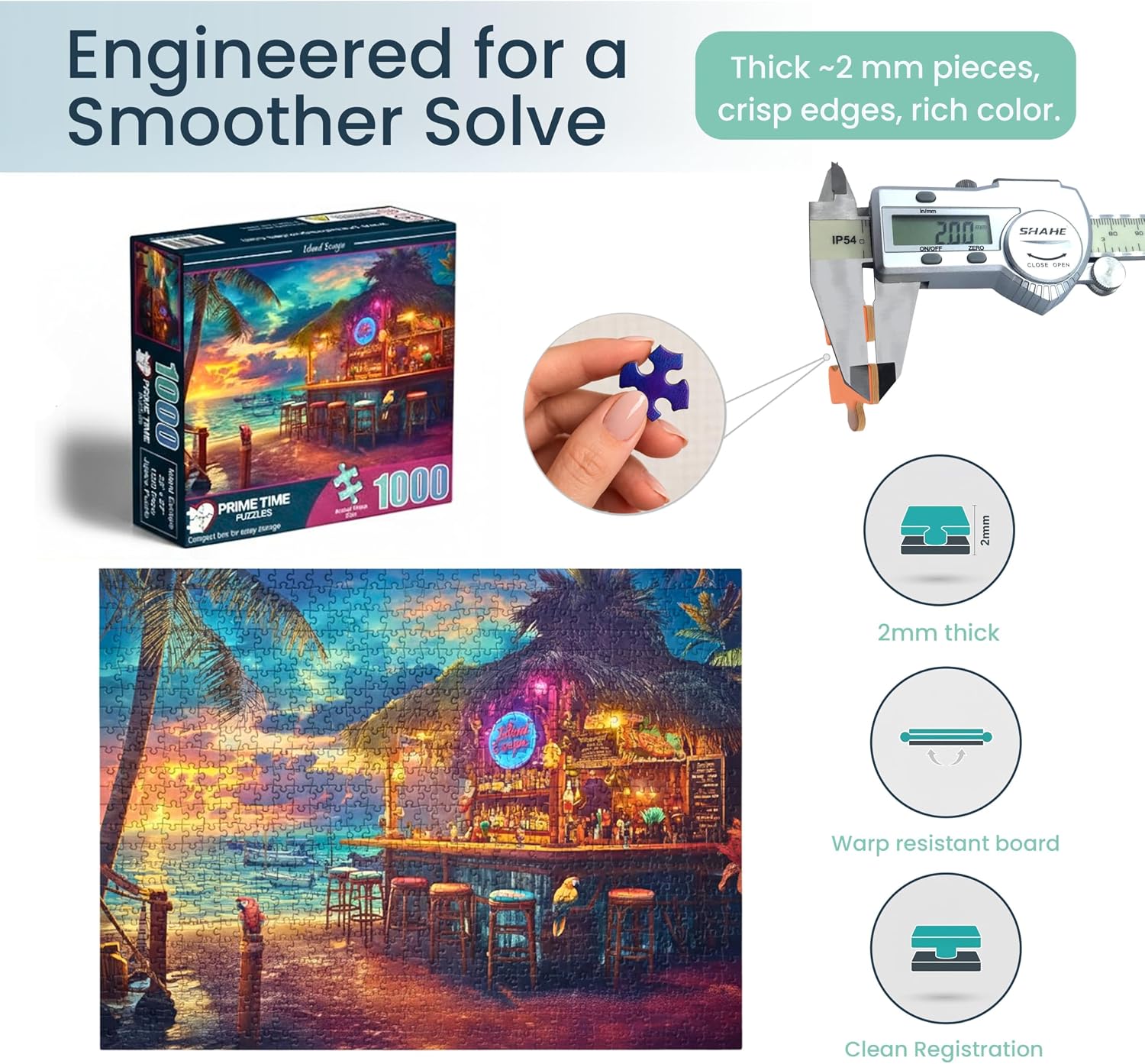 Detalle 2 de Prime Time Puzzles 1000 Piece Jigsaw Puzzle