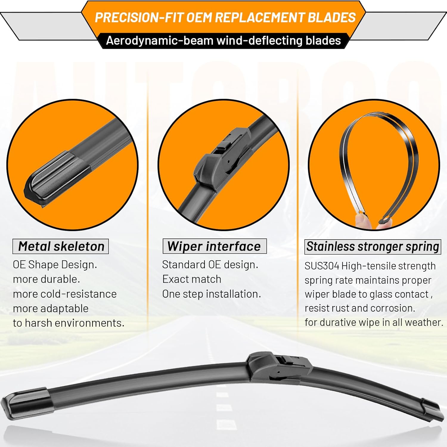 Thumbnail 3 de AUTOBOO 26" + 16" Windshield Wipers Replacement for Chevy Trax 2024–2025 (Pack of 2)