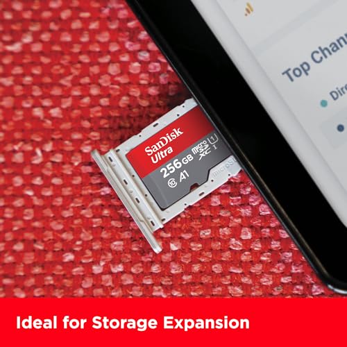 Detalle de SanDisk Ultra Android microSDXC UHS-I Speicherkarte 256 GB mit Adapter – A1, Class 10, U1, bis 150 MB/s