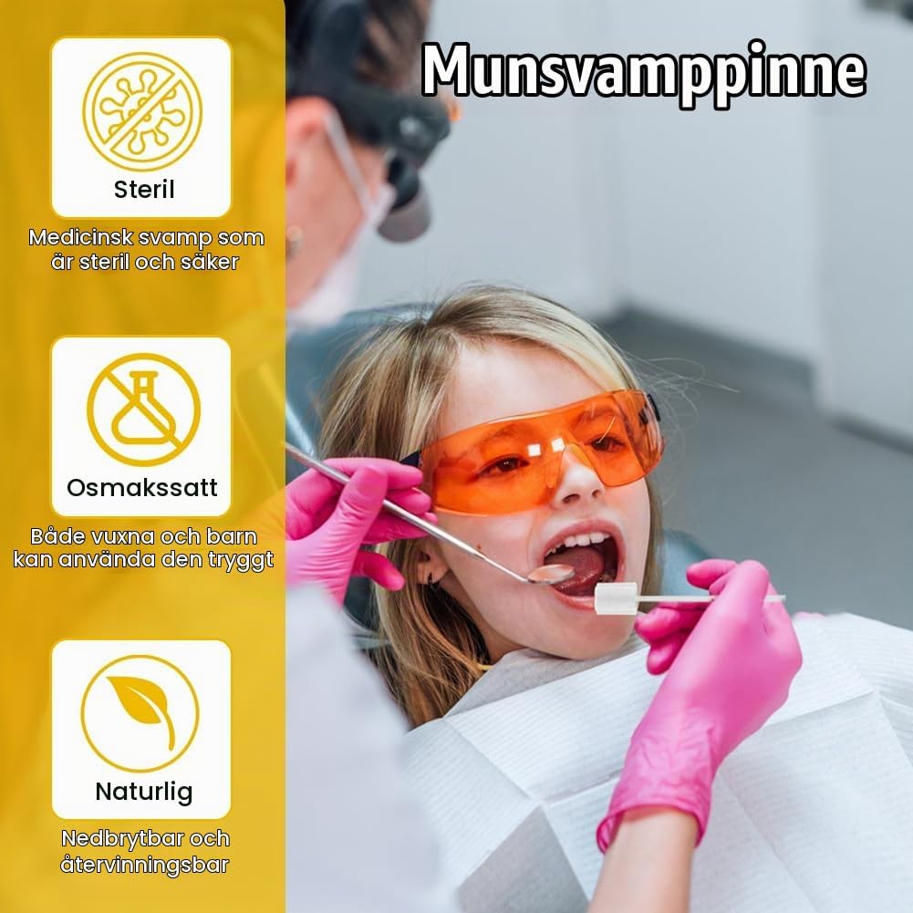 Detalle de ACWOO engångsmunsvampar för munvård, 100-pack med latexfri svamp
