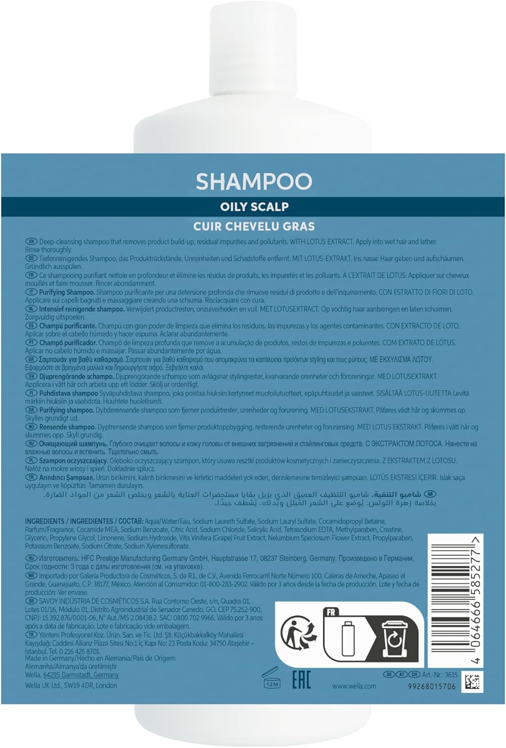 Thumbnail 1 de Wella Professionals INVIGO SCALP BALANCE Deep Cleansing Shampoo al loto rivitalizzante 1000 ml