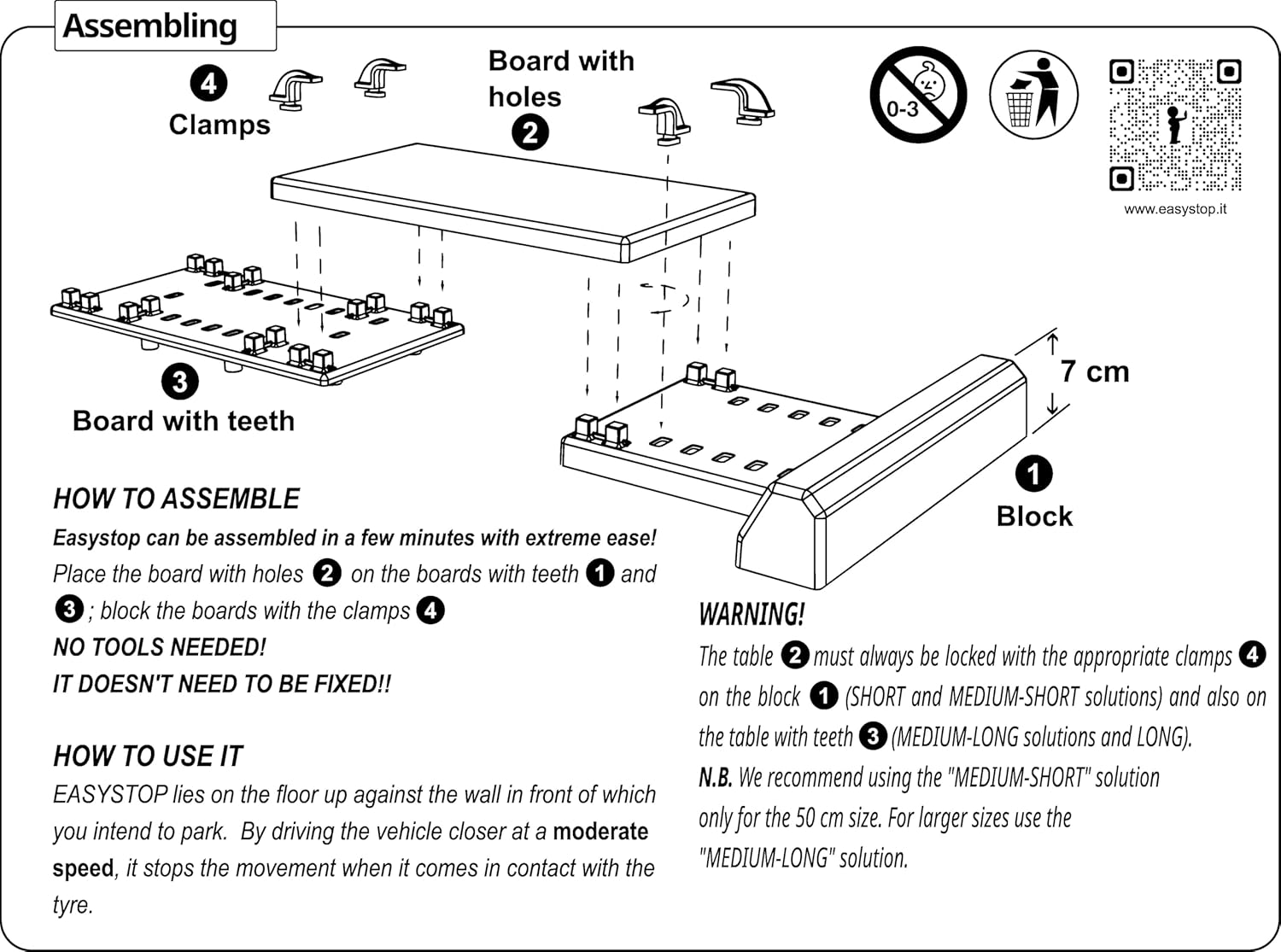 Detalle de EASYSTOP 1 - Butée de Roue réglable, montage rapide sans outils