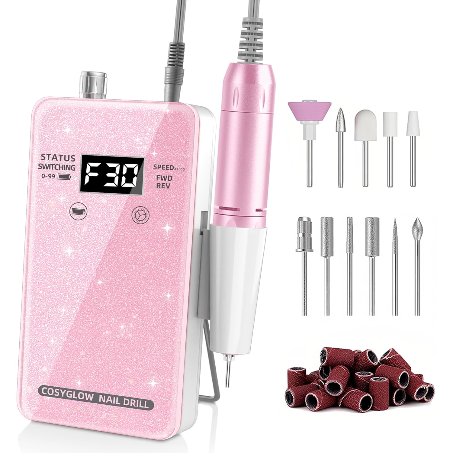 Detalle de COSYGLOW Glitter E-File 30000 RPM ๐