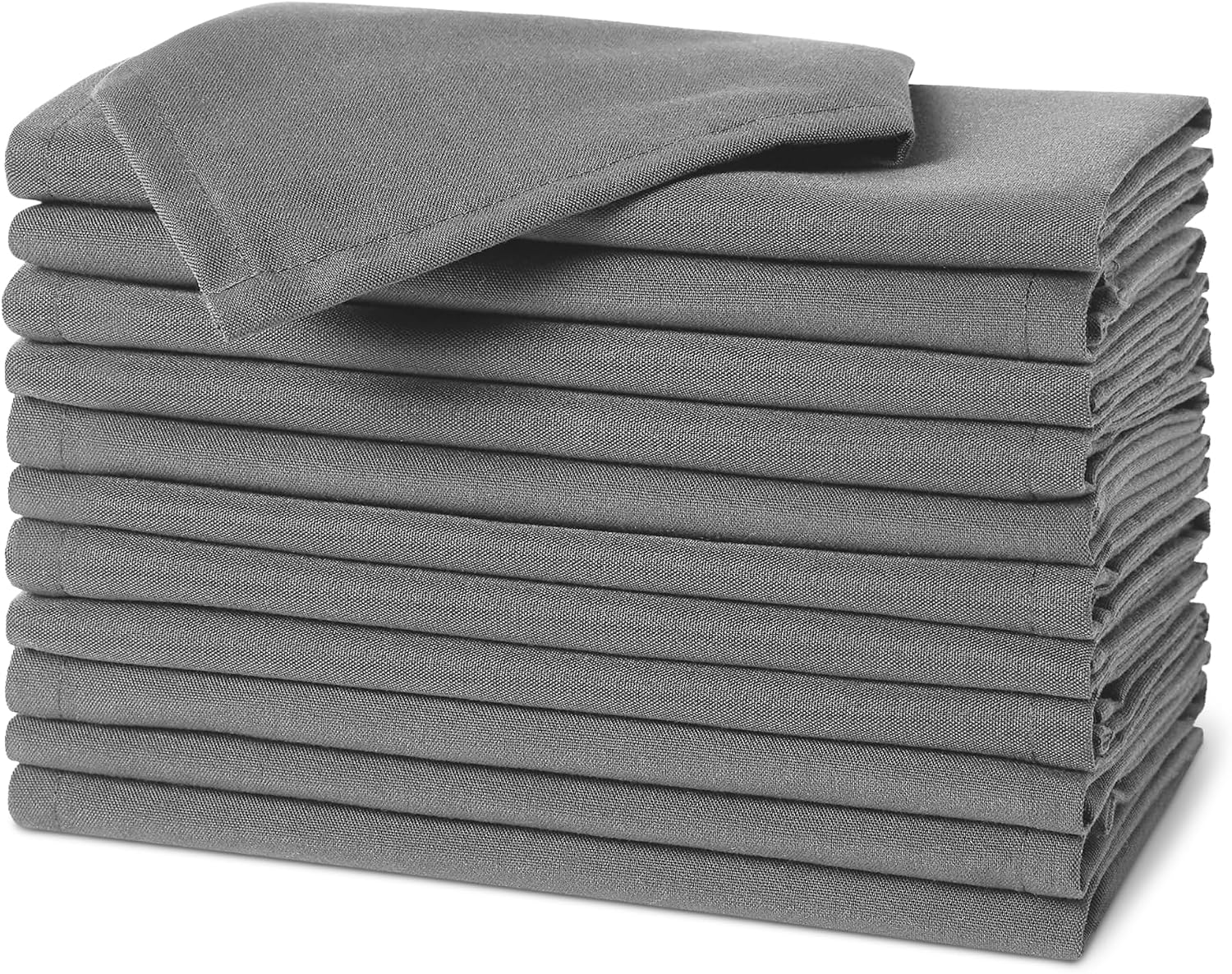 Amazon Basics Reusable Cloth Napkins 12 pack, 17×17 in 🧻