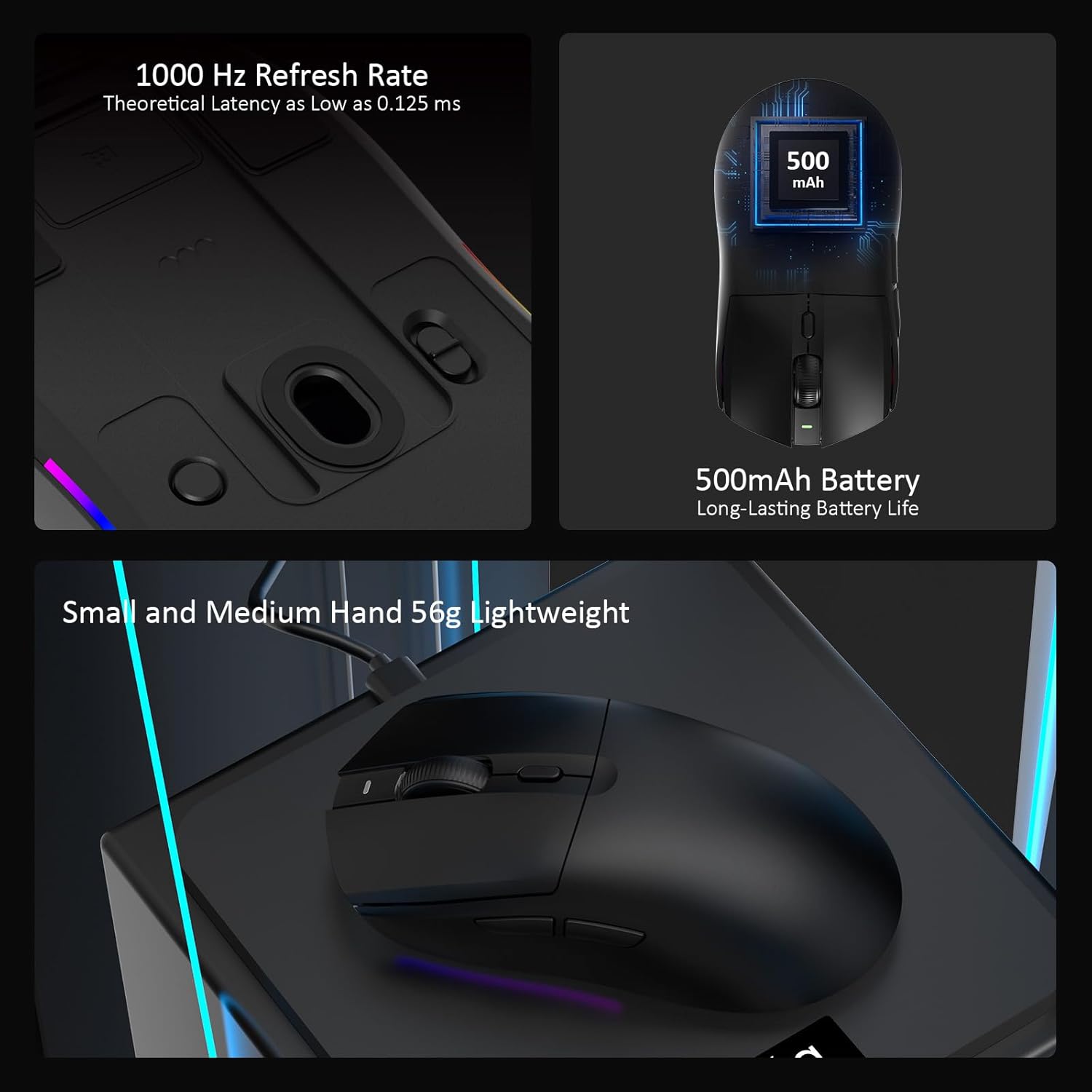 Detalle de AJAZZ AJ139 V2 MC Wireless Gaming Mouse – Leicht, flexibel und präzise