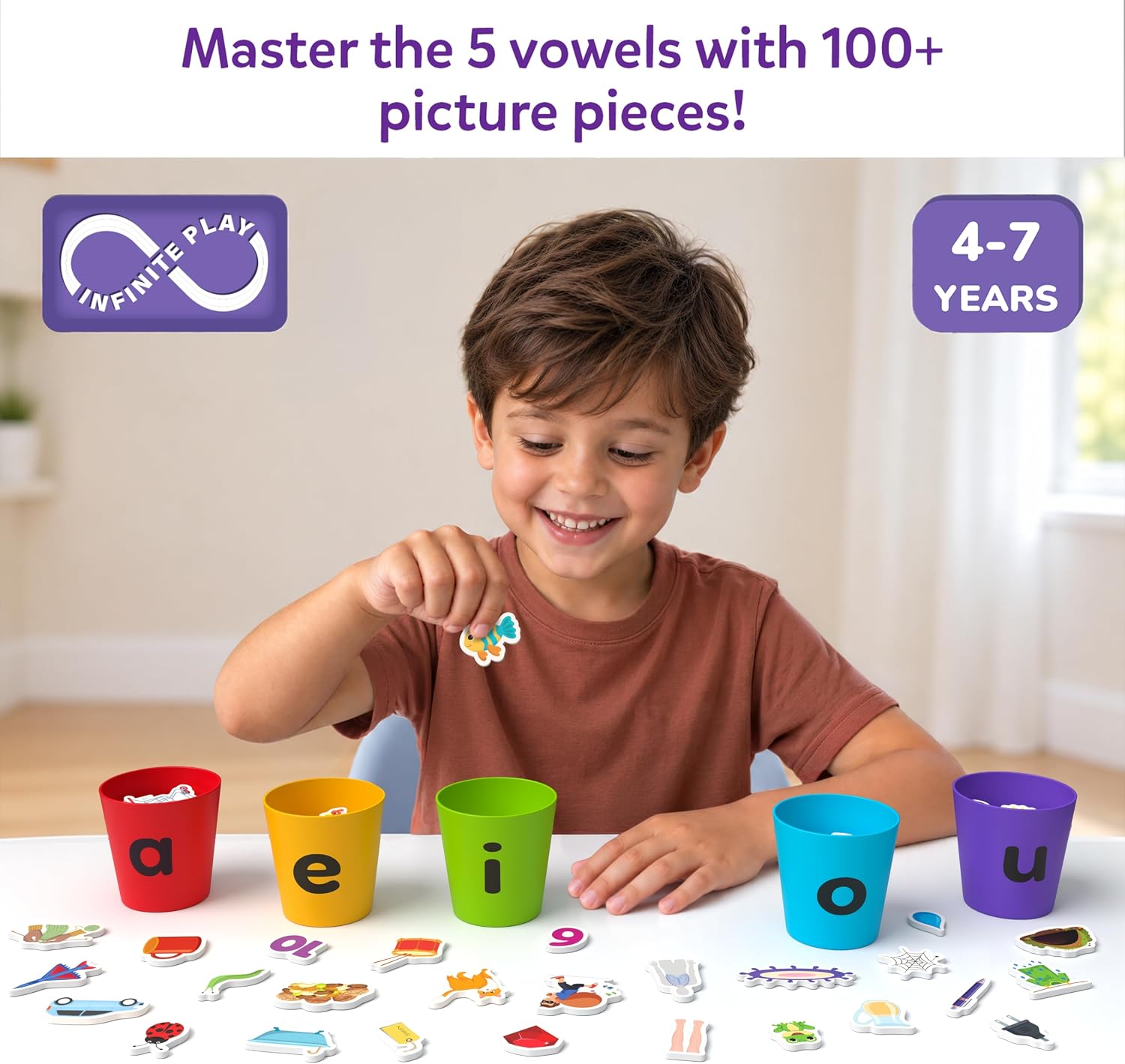 Detalle 2 de Skillmatics Phonics Sorting Toy with 100+ Picture Pieces