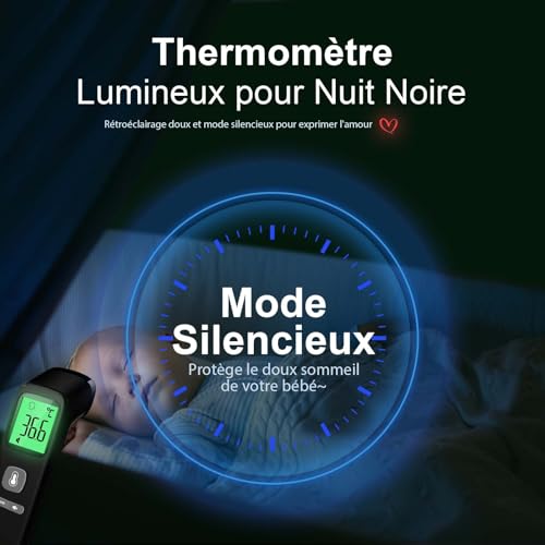 Detalle 2 de Viproud Thermomètre Frontal Sans Contact – Fiable, rapide et pratique pour toute la famille