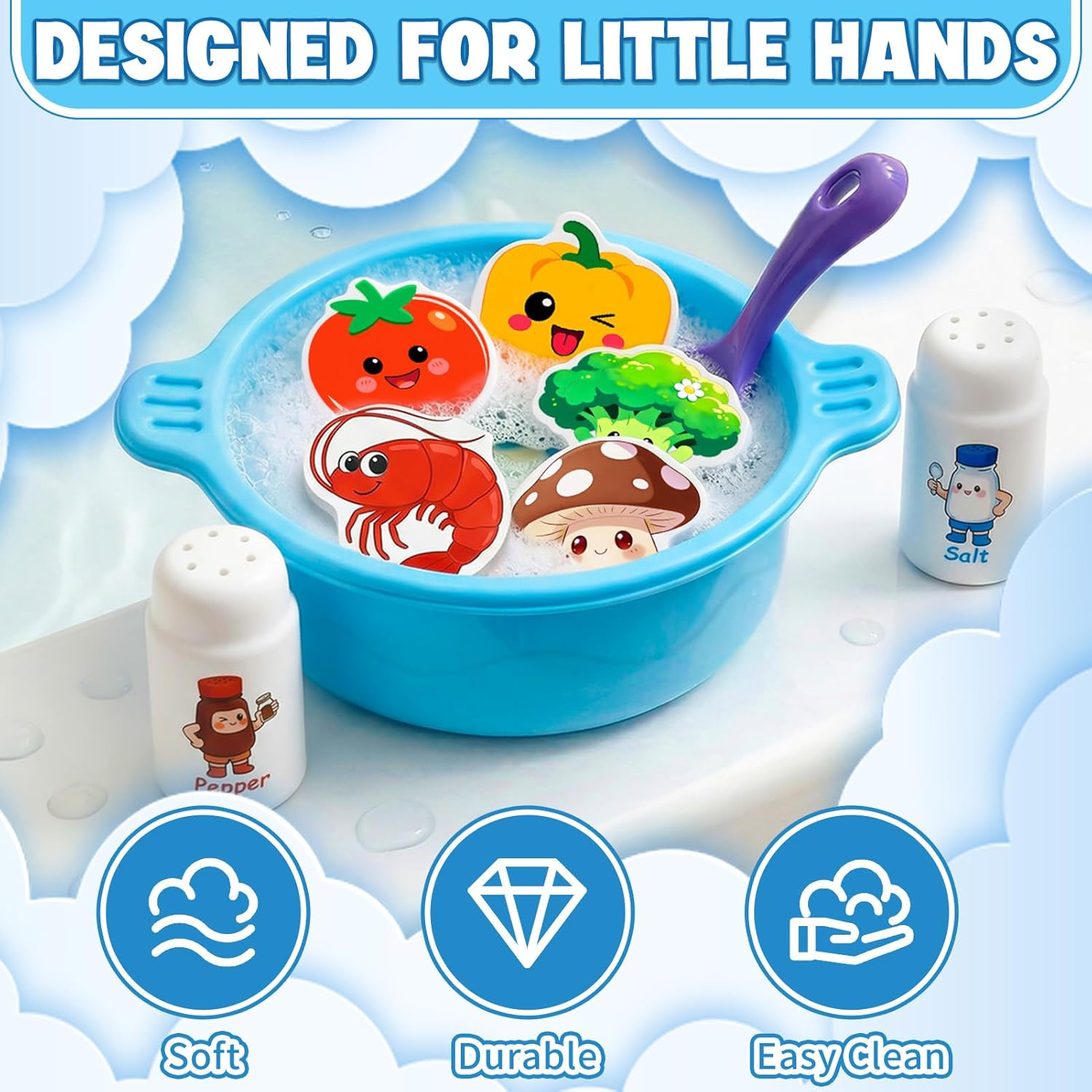 Thumbnail 6 de Bath Soup Pot & Float Foam Food: Mould-Resistant Bath Toys for Toddlers