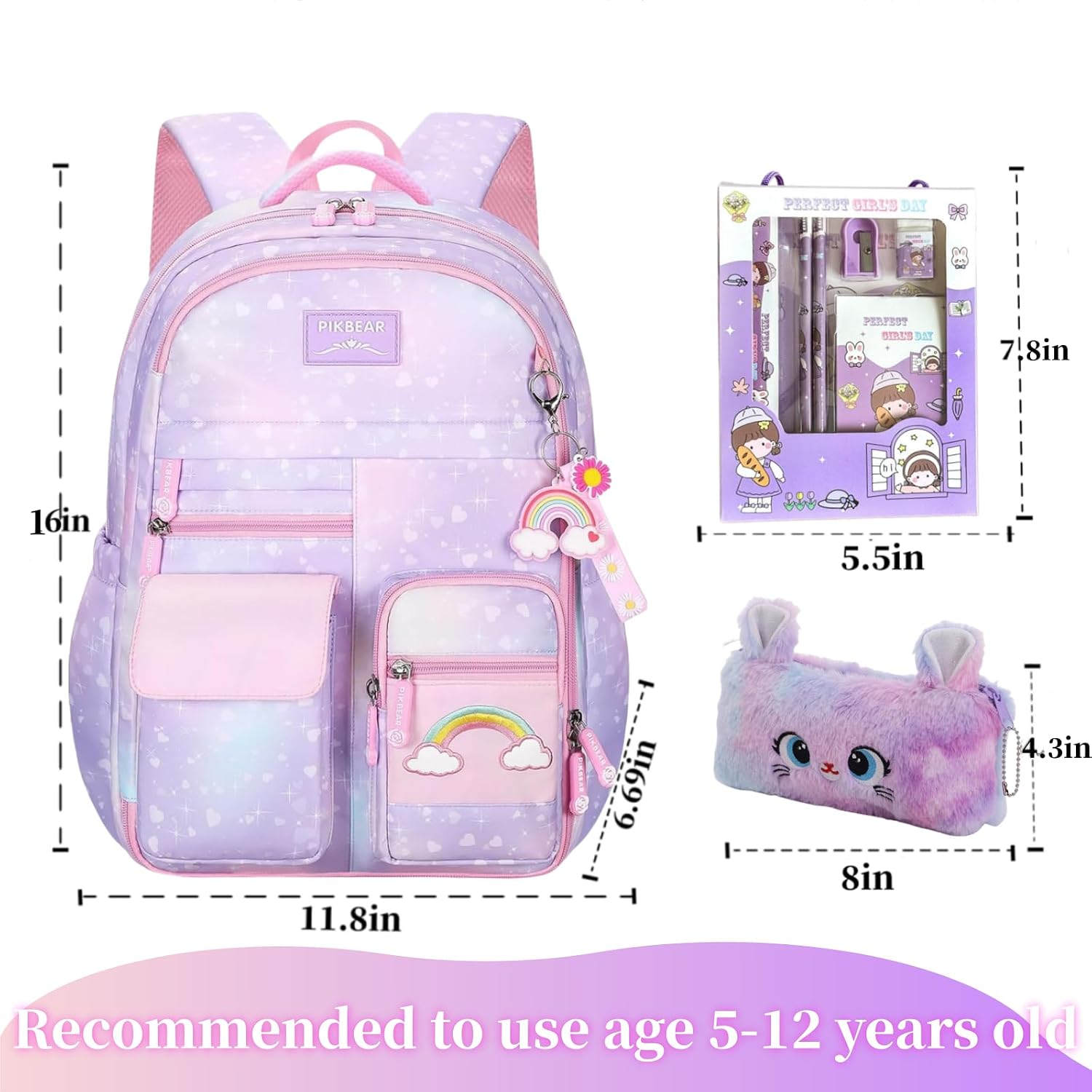 Detalle 2 de Pisyae Girls' Backpack, Purple