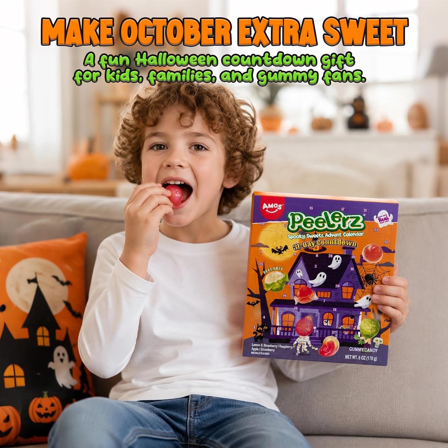 Detalle de AMOS Halloween gummy advent calendar 170 g