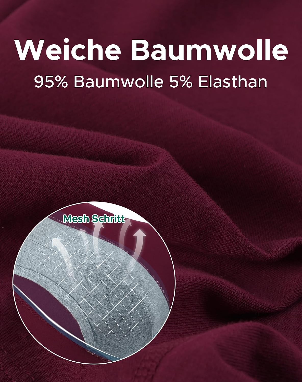 Detalle de INNERSY Boxershorts Herren große Größen (XL–6XL) mit Eingriff, 4er Pack – Baumwolle & Stretch