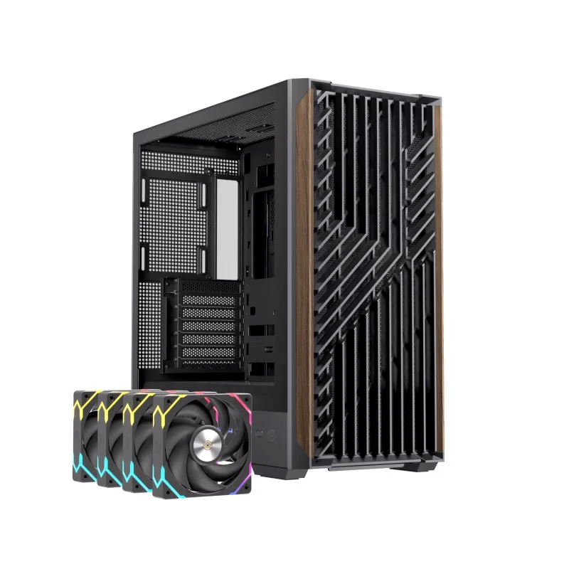 Detalle 2 de Caja PC Einarex Pulse P800 RGB Black con vidrio templado y soporte hasta 13 ventiladores de 360 mm