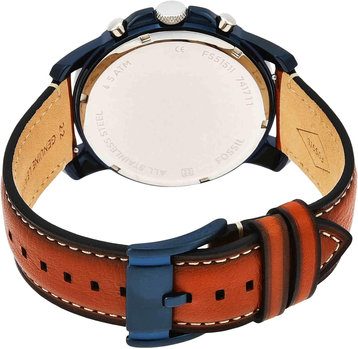 Detalle de Fossil Grant Uhr Für Herren – Quarz-Chronograph, 44 mm Gehäuse, Edelstahl- oder Lederband