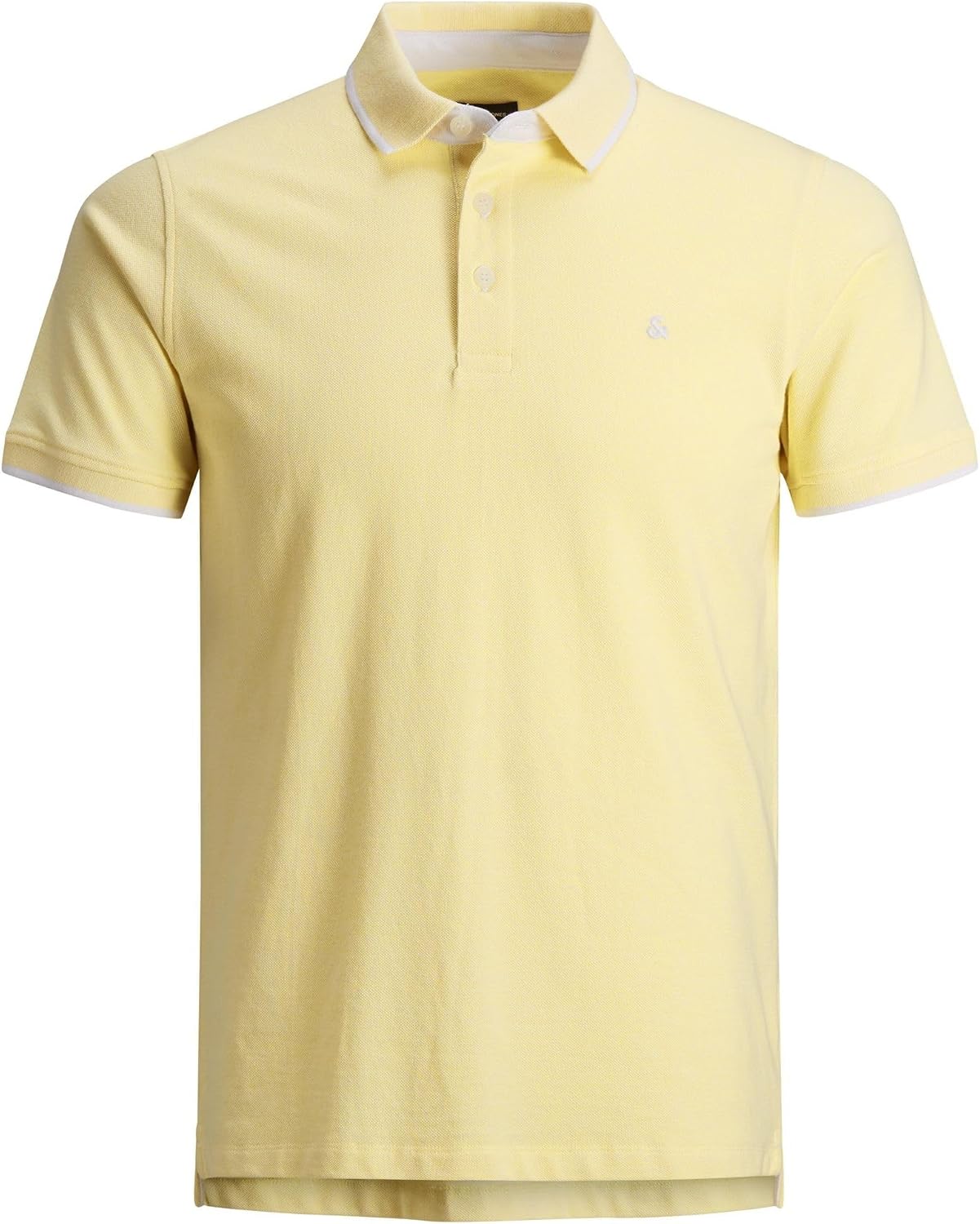 Detalle de Jack & Jones Jjepaulos Polo Ss Noos Polo, Hombre – Azul Marino/Amarillo