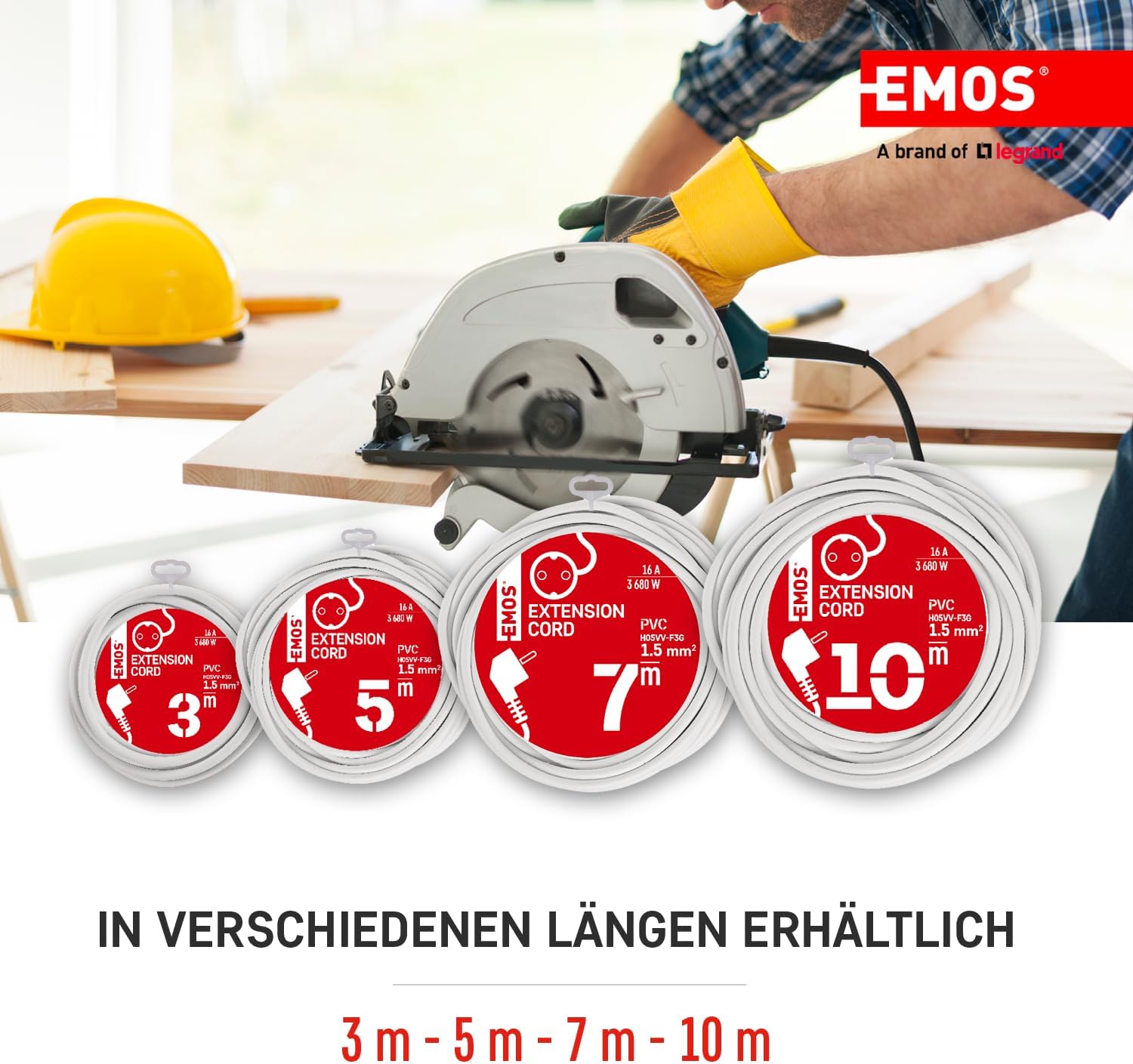 Detalle 2 de EMOS P0123R 3 m Verlängerungskabel